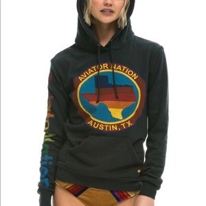 NWT Aviator Nation Austin, TX Hoodie // Charcoal